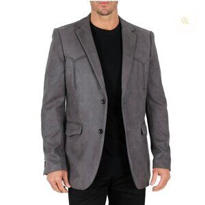 Harmony Western Wear 48R Micro Suede Sport Coat Blazer Office Cabincore
